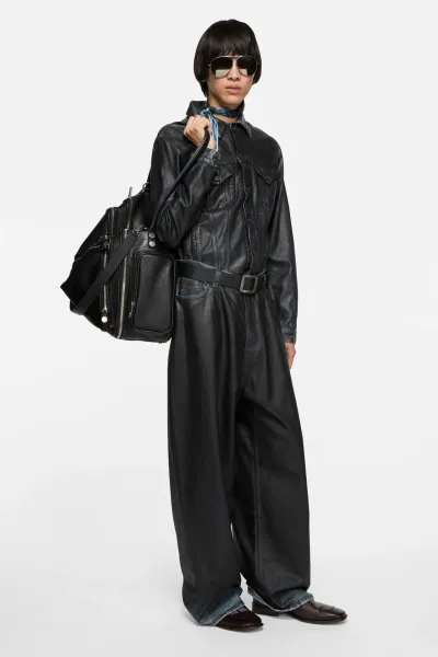 Coated denim jacket