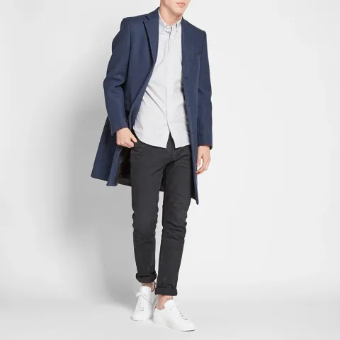 AMI Button Down Heart Logo Oxford Shirt