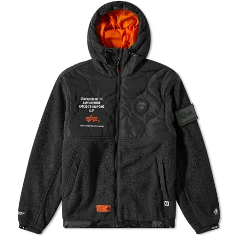 AAPE x Alpha Industries Nylon Fleece Jacket