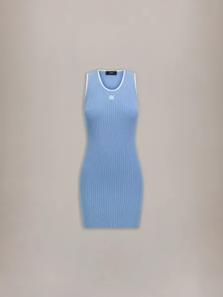 WOMEN - WOMEN'S MA RIB KNIT DRESS - Skyline Blue