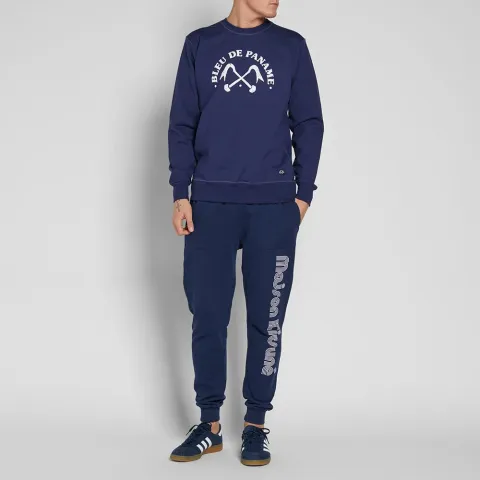 Maison Kitsuné Striped Text Sweat Pant
