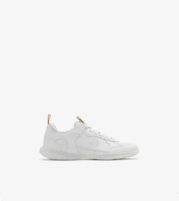 Leather Matrix Sneakers in Optic white