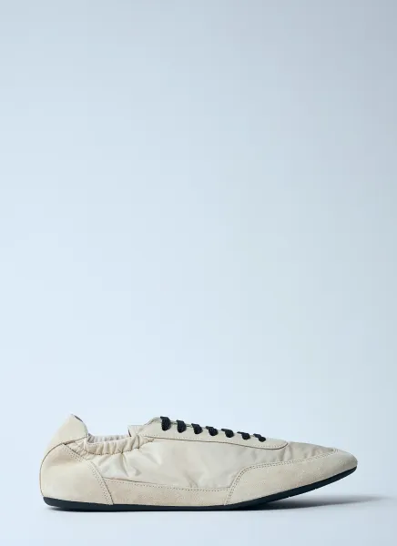 Collapse Re-Nylon And Suede Sneakers