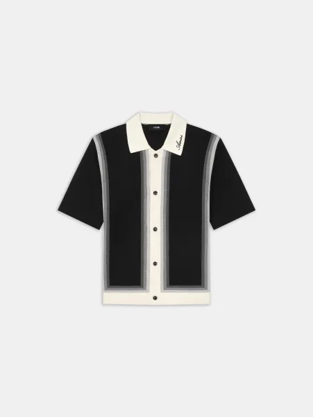 PANELS KNIT SHIRT - Black