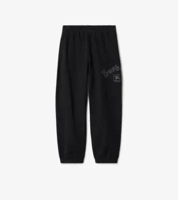 Gothic Logo Cotton Jogging Pants in Black