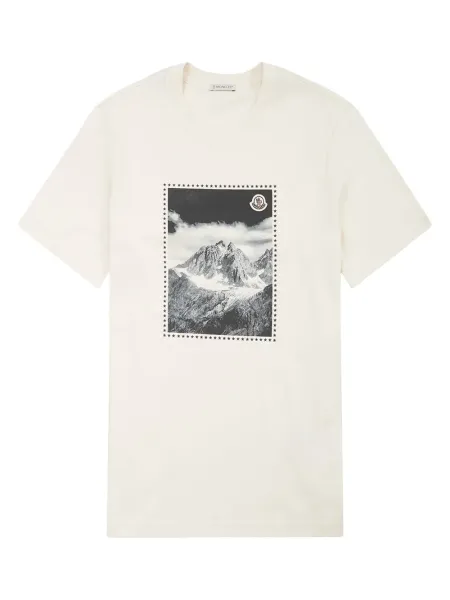Moncler Men Logo T-Shirt Ivory