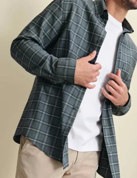 Charles Tyrwhitt Regular Fit Non Iron Pure Cotton Check Twill Shirt Grey Mix