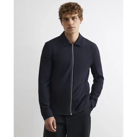 River Island Muscle Fit Ribbed Overshirt