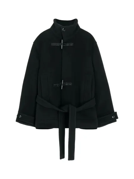 short duffle coat Black