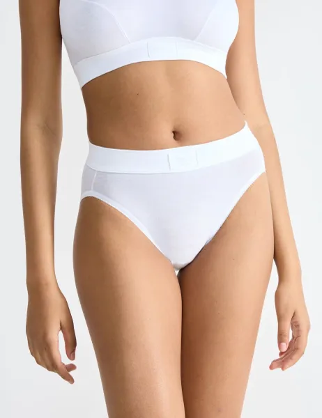 Sloggi Double Comfort Tai High Leg Knickers White