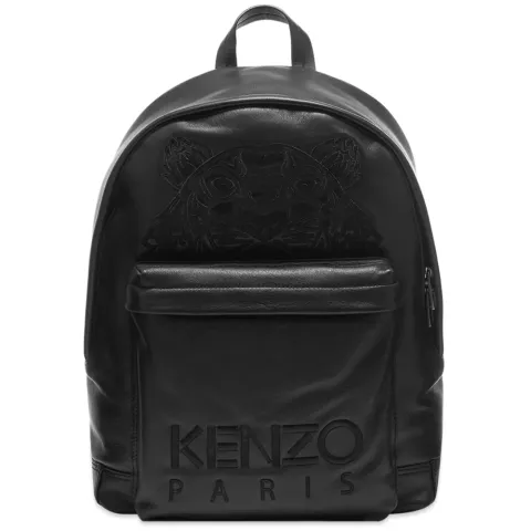 Embroidered Leather Tiger Backpack