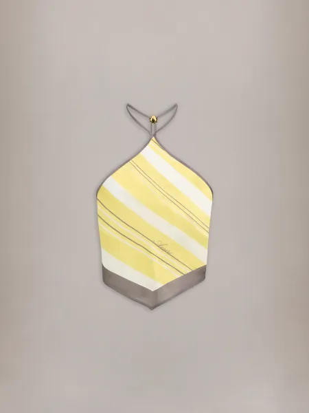 WOMEN - WOMEN'S MA STRIPED SCARF TOP - Citrine