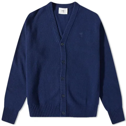 AMI Tonal Small Heart Cardigan