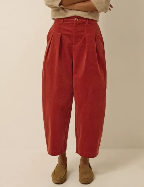 Monsoon Corduroy Wide Leg Trousers Brown