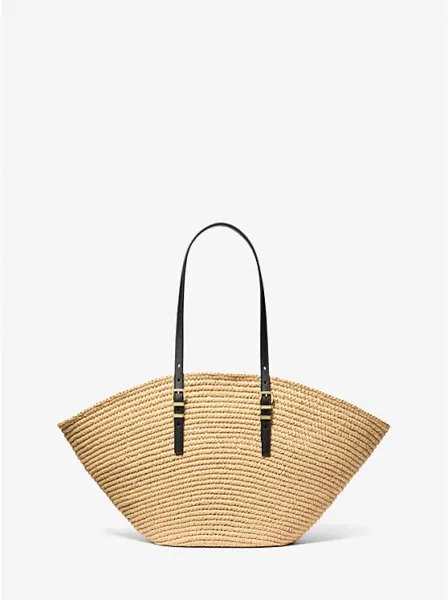 Isa Large Hand-Crocheted Straw Tote Bag
