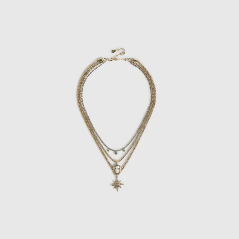 River Island Star Multirow Necklace