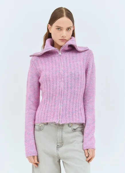 Highneck Zip Cardigan