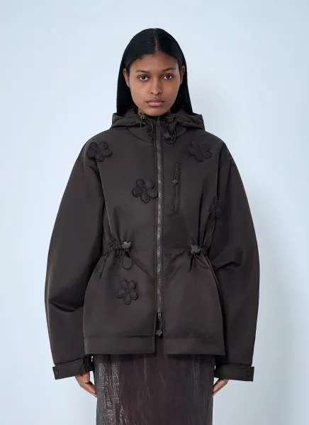 Embroidered Hooded Jacket