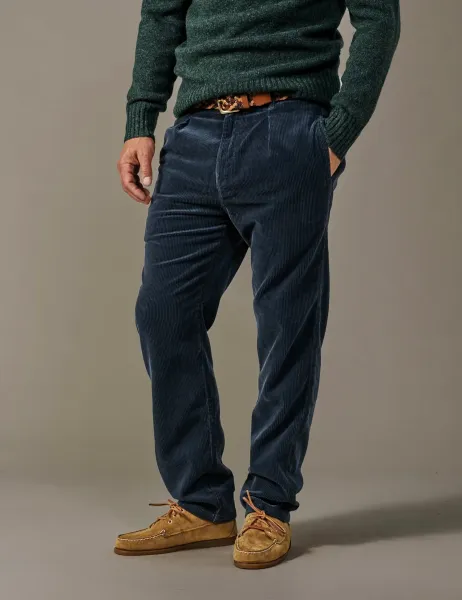 Relaxed Fit Corduroy Trousers Navy