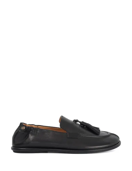 Dune London Leather Tassel Loafers Black