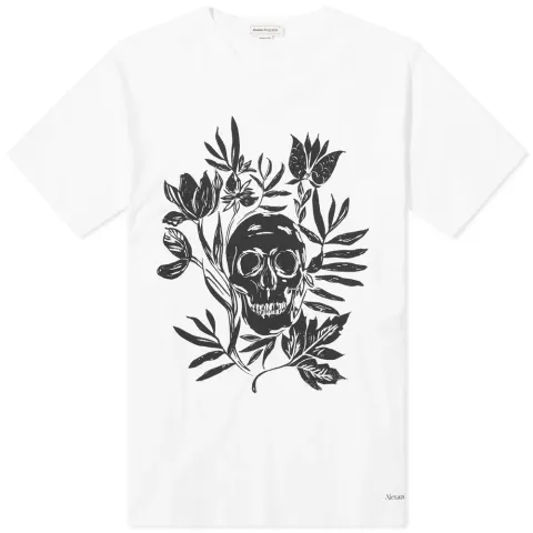 Skull Floral Print T-Shirt