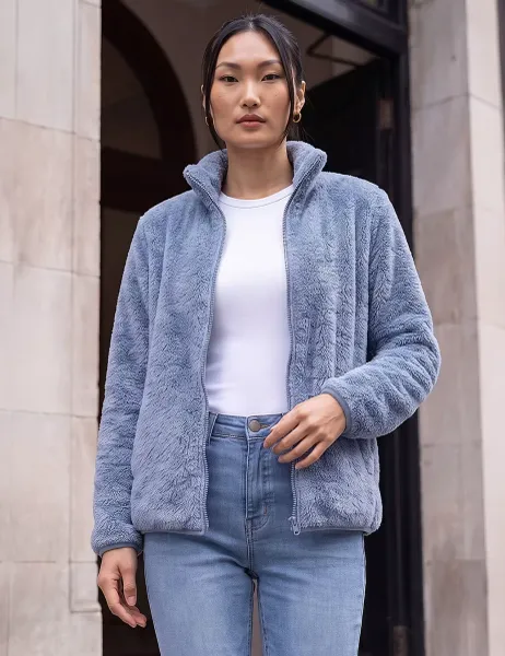 Roman Sherpa Funnel Neck Fleece Jacket