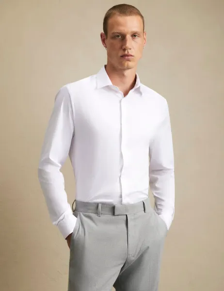 River Island Slim Fit Stretch Shirt White