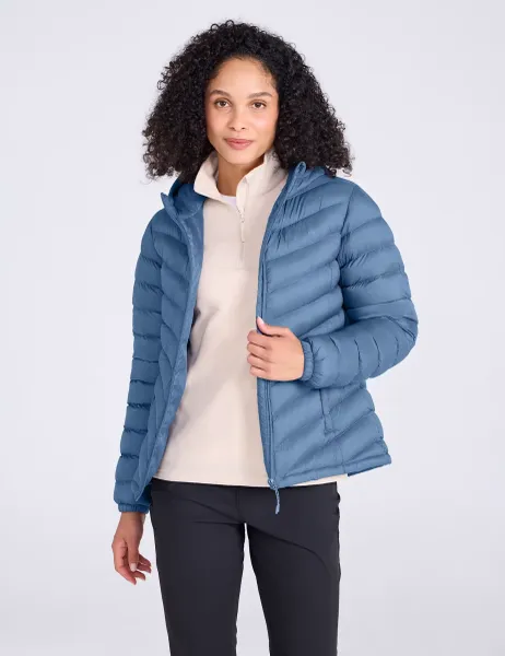 Seasons Water Resistant Padded Hooded Jacket Cornflower