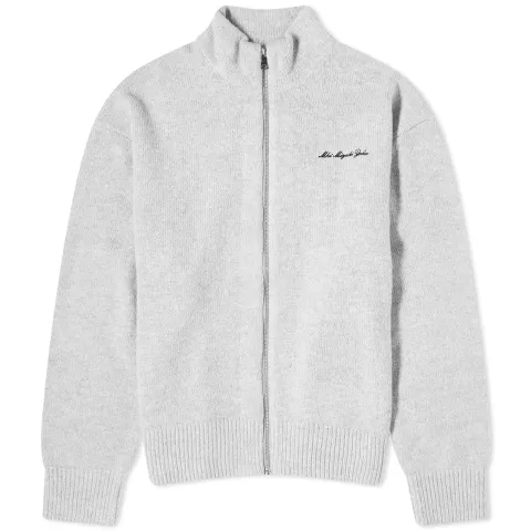 Mohair Blend Knit Track Jacket