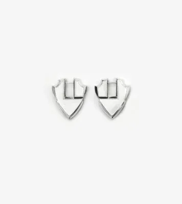 Shield Earrings in Silver