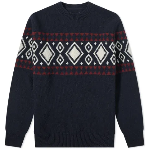 Essential Diamond Crew Knit