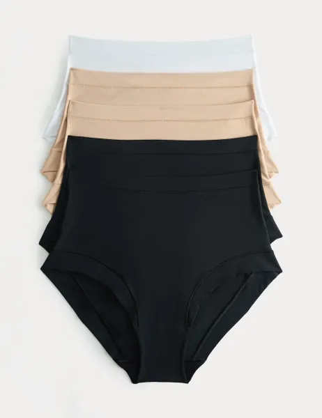 Marks & Spencer 5 Pack Flexifit Modal Rich Full Briefs Black Mix