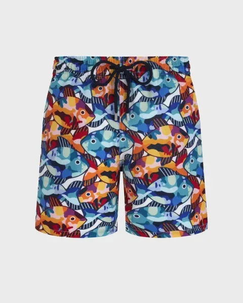 Vilebrequin Men Micro-perforated Ultra-light And Packable Swim Shorts Pacu