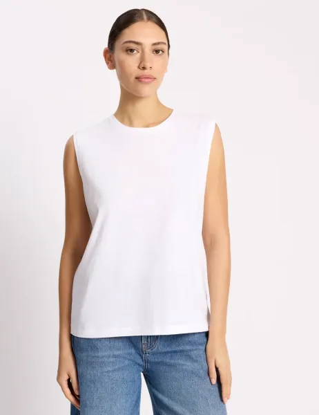 Albaray Pure Cotton Tank Top White