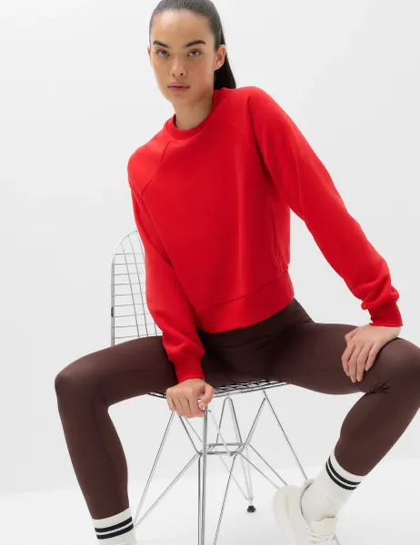 Goodmove Cotton Rich Crew Neck Sweatshirt Poppy