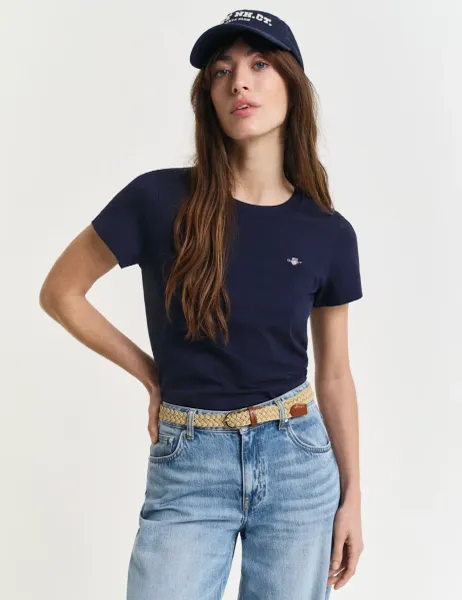 Gant Pure Cotton T-Shirt Navy