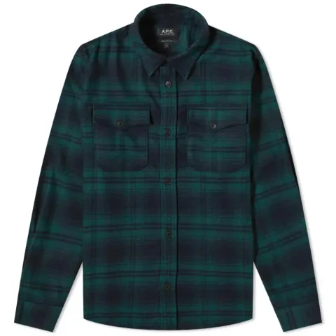 A.P.C. Leo Wool Check Overshirt