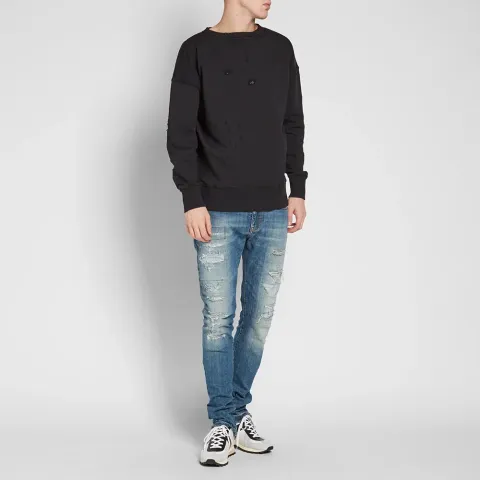 Distressed Raglan Sweat