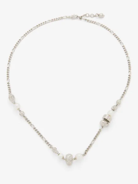 Skull and Pearl Necklace