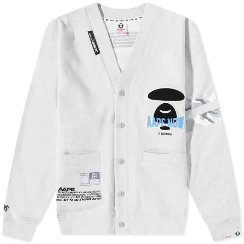 AAPE Towel Badge Jersey Cardigan