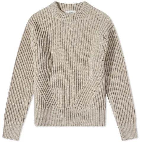 AMI Crewneck Ribbed Sweater