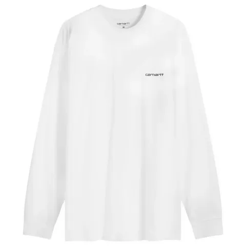 Long Sleeve Script Embroidery T-Shirt