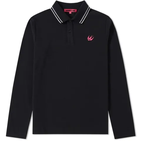 McQ by Alexander McQueen Long Sleeve Swallow Polo