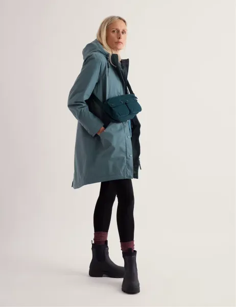 Seasalt Cornwall Cotton Rich Hooded Raincoat Grey