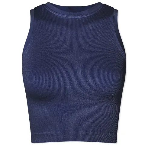 Luminous Ribbed Cropped Vest