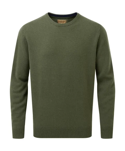 Schöffel Country Lewis Lambswool Crew Neck Jumper - Woodland