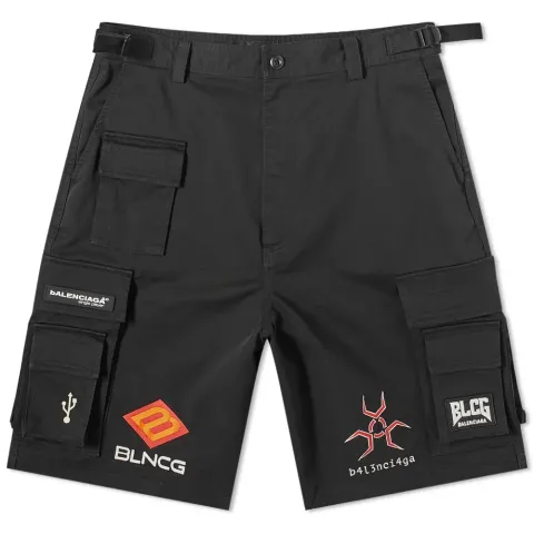 Gamer Oversized Patched Shorts