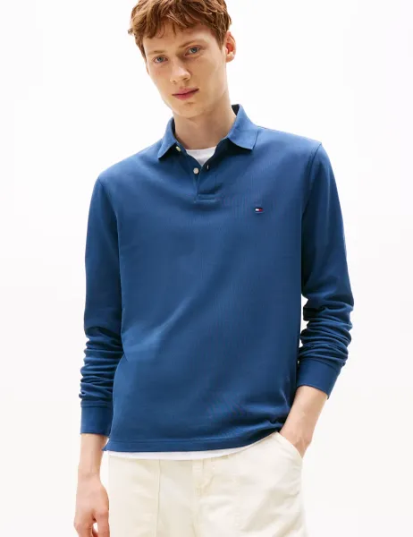Tommy Hilfiger 1985 Cotton Rich Pique Polo Shirt Blue