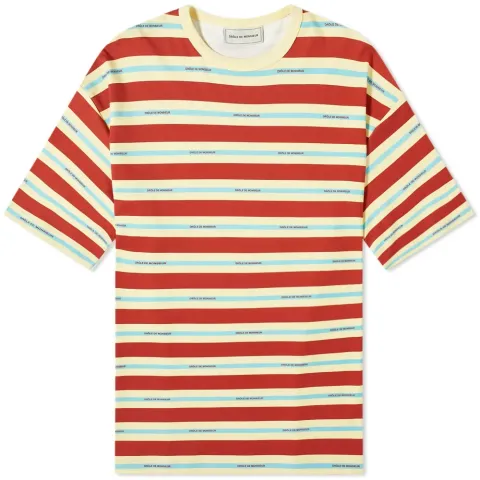 Vintage Striped Logo Tee