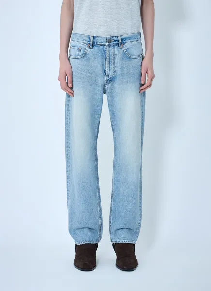 Loose Straight Mid-Rise Jeans